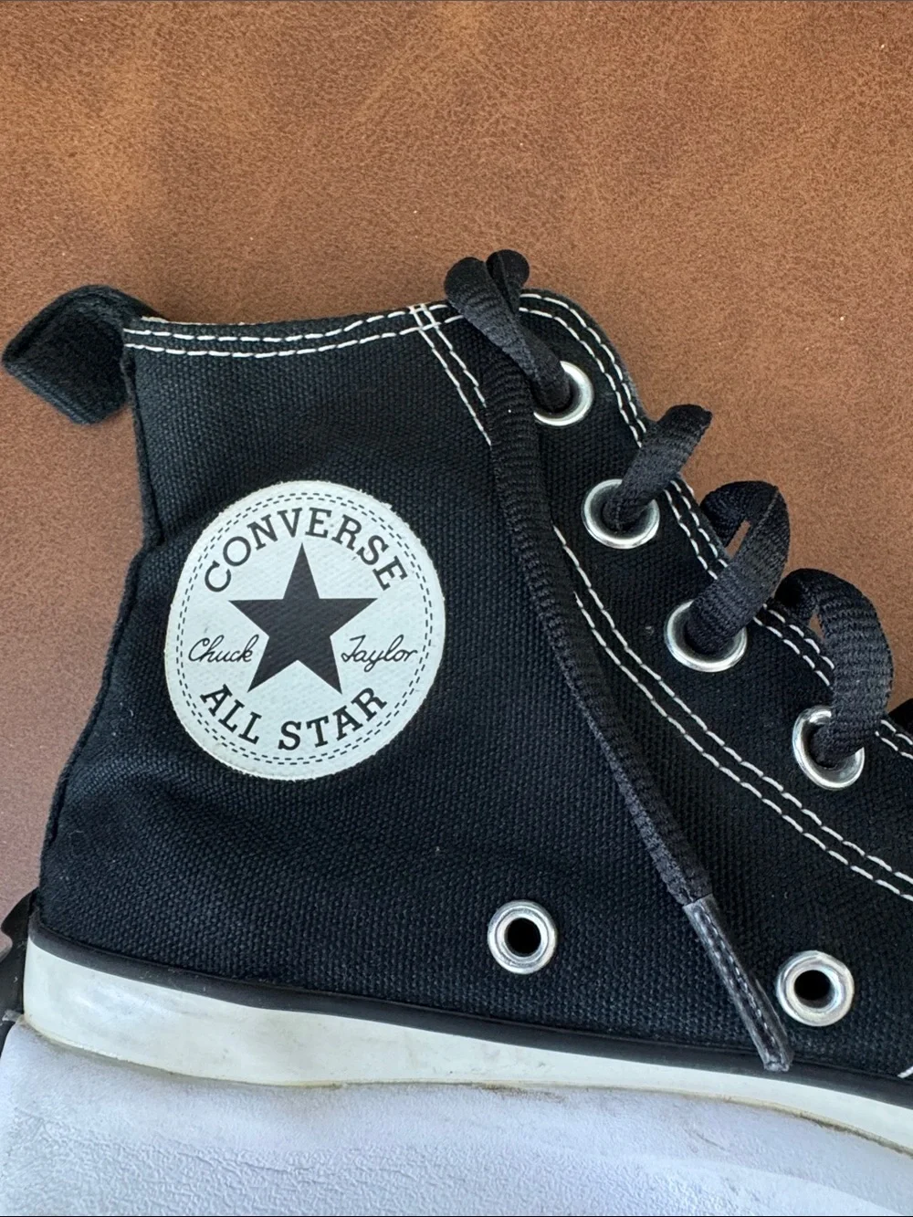 Converse Black High-Top Platform Lug Sole Sneaker